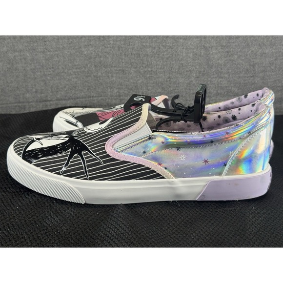 New Nightmare Before Christmas Jack And Sally Slip On Shoes Size 10 NWT - Picture 4 of 9